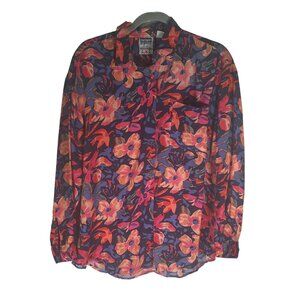 Vintage Details Express Colourful Vibrant Silk Button Up